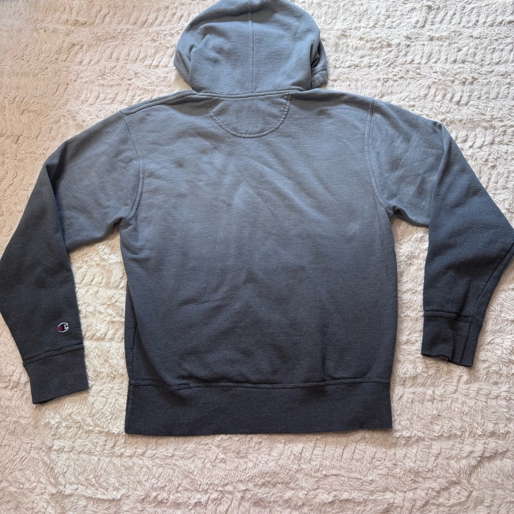 Champion Powerblend Ombre Dip Dye Hoodie Blue Gradient Men’s Medium - Picture 2 of 7